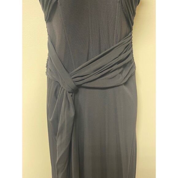 ROBERT RODRIGUEZ Black Formal Gown, Corset, Draping, Sz 4 - Picture 5 of 9